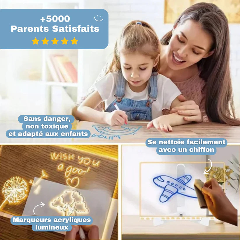 JUVOKI - Planche à Dessin Lumineuse pour Enfants