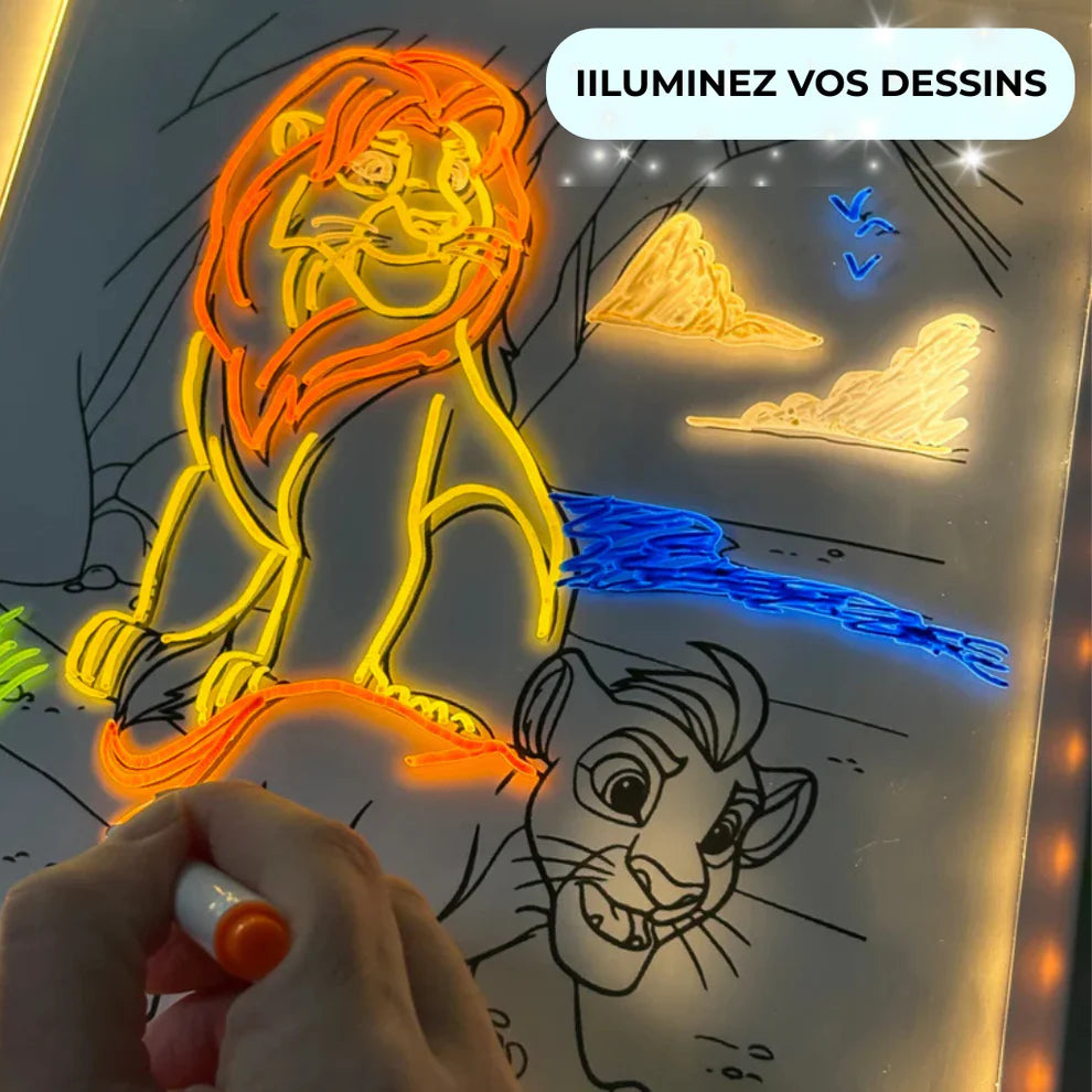 JUVOKI - Planche à Dessin Lumineuse pour Enfants