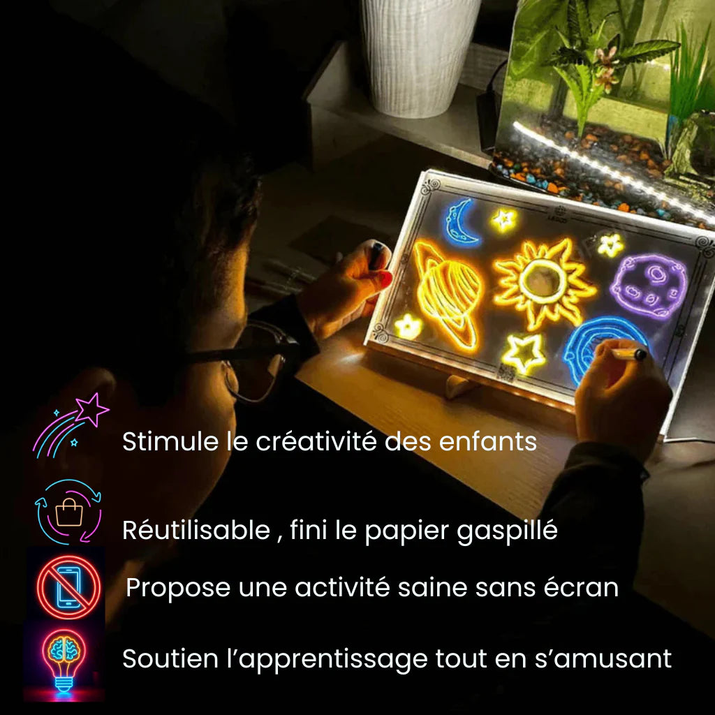JUVOKI - Planche à Dessin Lumineuse pour Enfants