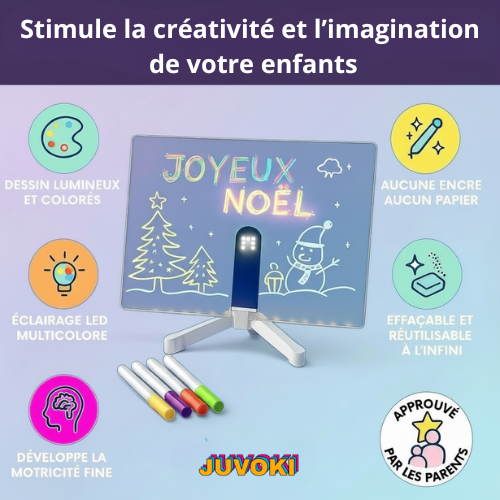 JUVOKI - Planche à Dessin Lumineuse pour Enfants